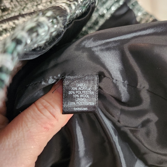 NWT $128 Express Womens Large Sparkle Long Sleeve Jacket with Zipper closure - Picture 10 of 16